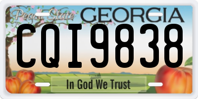 GA license plate CQI9838