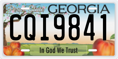 GA license plate CQI9841