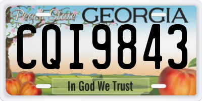 GA license plate CQI9843