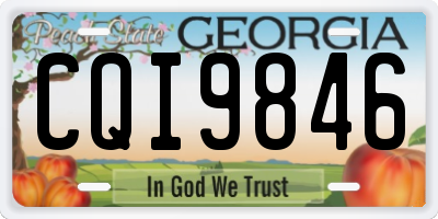 GA license plate CQI9846