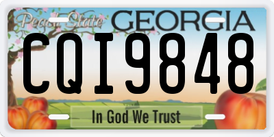GA license plate CQI9848