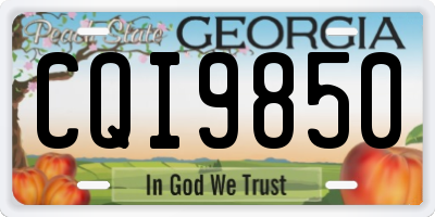 GA license plate CQI9850
