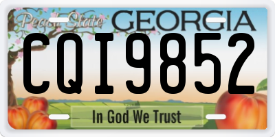 GA license plate CQI9852