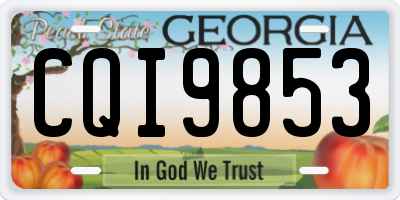 GA license plate CQI9853