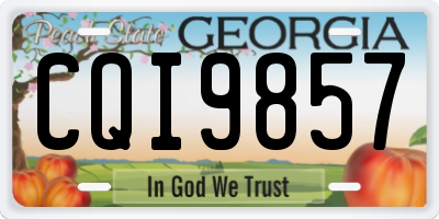 GA license plate CQI9857