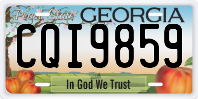 GA license plate CQI9859