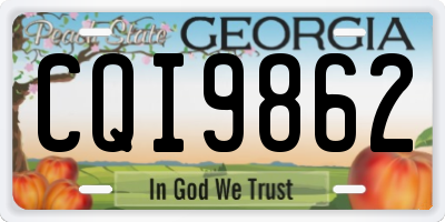 GA license plate CQI9862
