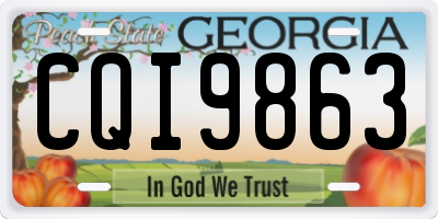 GA license plate CQI9863