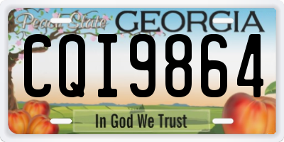 GA license plate CQI9864