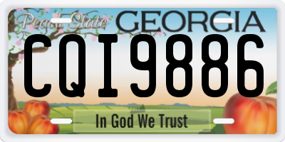 GA license plate CQI9886