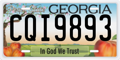 GA license plate CQI9893