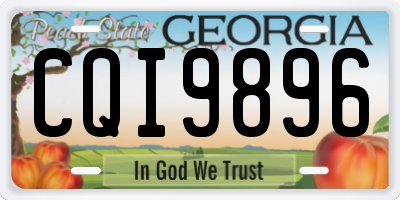GA license plate CQI9896