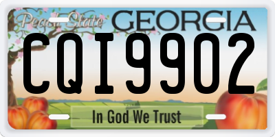 GA license plate CQI9902