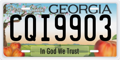 GA license plate CQI9903