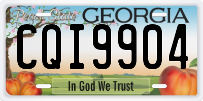 GA license plate CQI9904