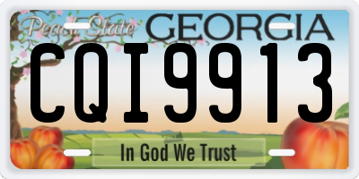 GA license plate CQI9913