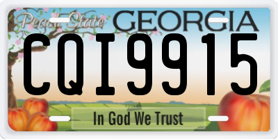 GA license plate CQI9915