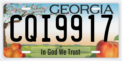 GA license plate CQI9917