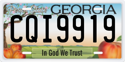 GA license plate CQI9919
