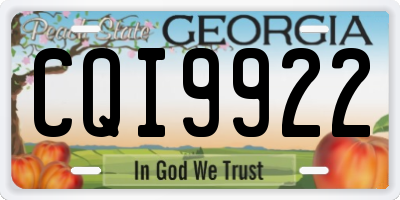 GA license plate CQI9922