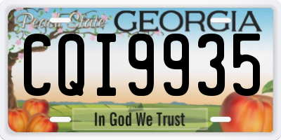 GA license plate CQI9935