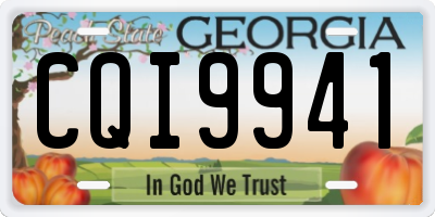 GA license plate CQI9941