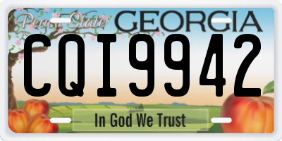 GA license plate CQI9942