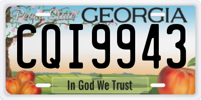 GA license plate CQI9943
