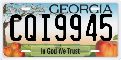 GA license plate CQI9945