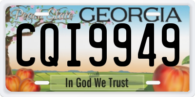GA license plate CQI9949