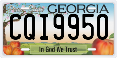 GA license plate CQI9950