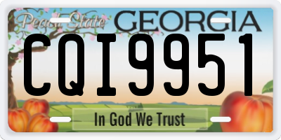 GA license plate CQI9951