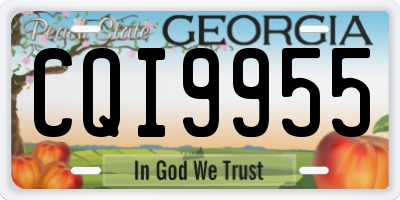 GA license plate CQI9955