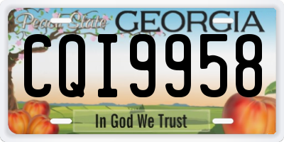 GA license plate CQI9958
