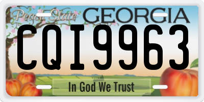 GA license plate CQI9963