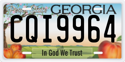 GA license plate CQI9964