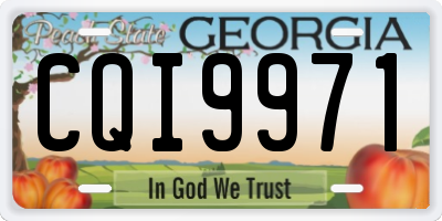 GA license plate CQI9971
