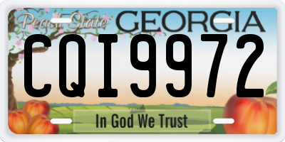 GA license plate CQI9972