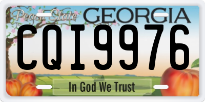 GA license plate CQI9976