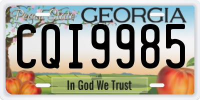 GA license plate CQI9985