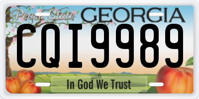 GA license plate CQI9989