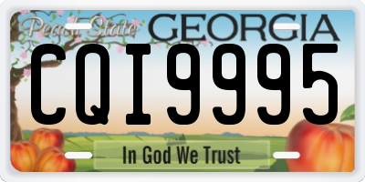 GA license plate CQI9995