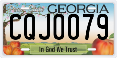 GA license plate CQJ0079