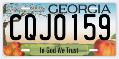 GA license plate CQJ0159