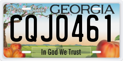 GA license plate CQJ0461
