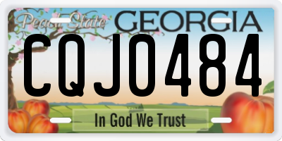 GA license plate CQJ0484