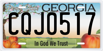 GA license plate CQJ0517