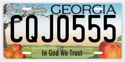 GA license plate CQJ0555