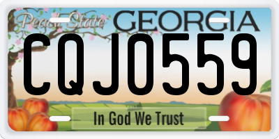 GA license plate CQJ0559