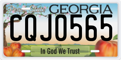GA license plate CQJ0565